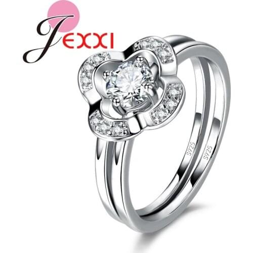 925 Sterling Silver Rings Cross Cubiz Zircon Fashion Design Austrian Crystals Women Ring Fashion Jewelry Fast Shipping
