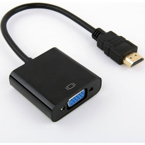 2020 HDMI to VGA Adapter Male To Famale Converter Adapter 1080P Digital to Analog Video Audio For PC Laptop Tablet