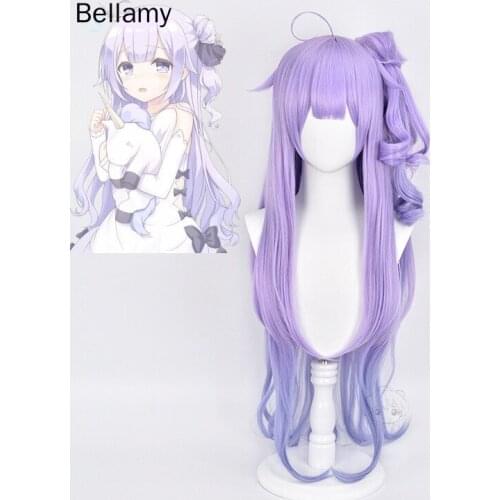 Anime Azur Lane HMS Unicorn Cosplay hairwear Pansy Loose wave Cosplay Wig +Wig Cap