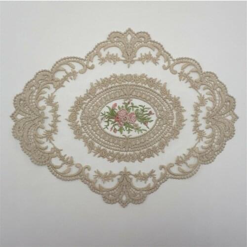 DIY Flower Sewing Applique Trim Embroidery Floral Lace Trims Sofa Cushion Decor