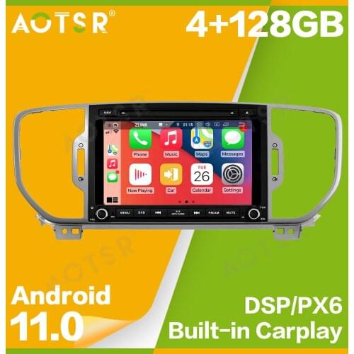 For KIA Sportage 2016-2018 Car Radio Multimedia Video Player Navigation Stereo GPS Android 11 No 2Din 2 Din DVD