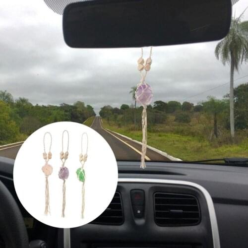 Car Rearview Mirror Pendant Ornament Handmade Himalayan Salt Natural Stone Decor Home Decoration For Home Car Healing Stone