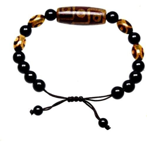 Tibet 12*30mm 9 eyes 3eyes Agate DZI 8mm Bracelet Agate Beads men&women`s jewelry woven bracelet Free Shipping