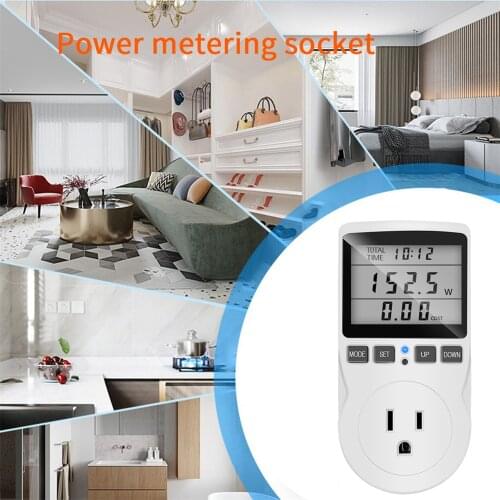 Digital Energy Meter Wattmeter Socket Voltage Power Consumption Watt Metter Electricity Analyzer Monitor Tester