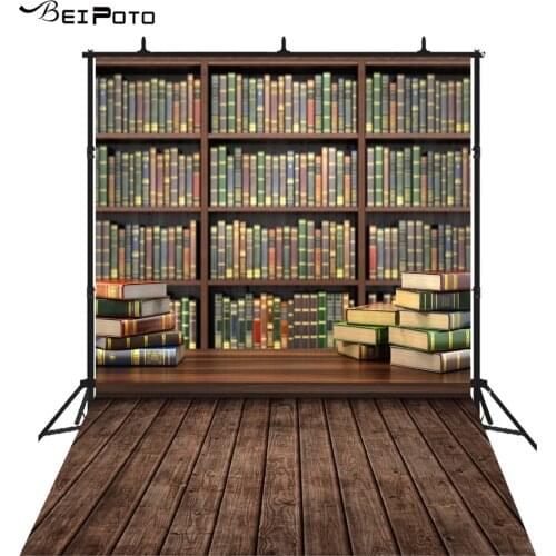BEIPOTO Bookshelf backgrounds for photo studio vintage school photocall photography backdrop photobooth props indoor decoration