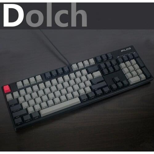 Cool Jazz Black Gray mixed Dolch Thick PBT 104 87 68 61 Keycaps OEM Profile Key caps For MX Mechanical Keyboard Free shipping