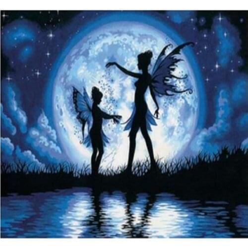 Oil Paints By Numbers Dark Angel For Drawing DIY Craft Kits Canvases Framed Acrylic Paint For Adults Color By Number Home Decor