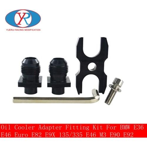 Oil Cooler Adapter Fitting Kit For BMW E36 E46 Euro E82 E9X 135/335 E46 M3 E90 E92 oil cooler bmw