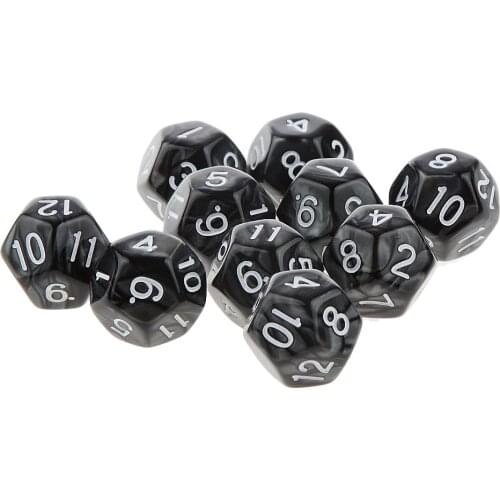 20 Pieces Dice Set 10mm D20 and Blank Dice for D&D MTG Role Playing Game Player Toys