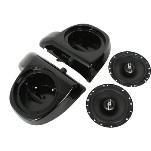 Motorcycle 6.5" Audio Speakers Lower Fairing Pods Boxes For Harley Touring Street Electra Glide Road King 2014-2020