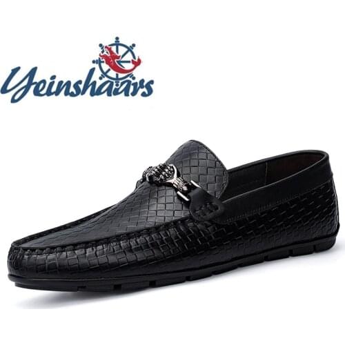 New Mens Luxury Loafers Men Casual Genuine Leather Shoes Male High Quality Summer Footwear Fashion Business Formal Slip on Flats