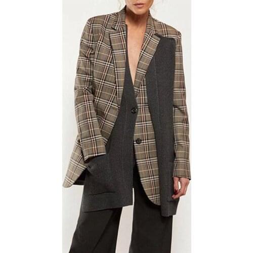 Suit New fund small autumn winters is a classic case grain splicing irregular jackets women