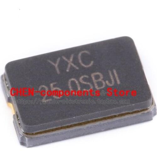5pcs SMD passive crystal oscillator/YSX530GA 25MHz 10PPM 20pF X503225MSB2GI 2 feet