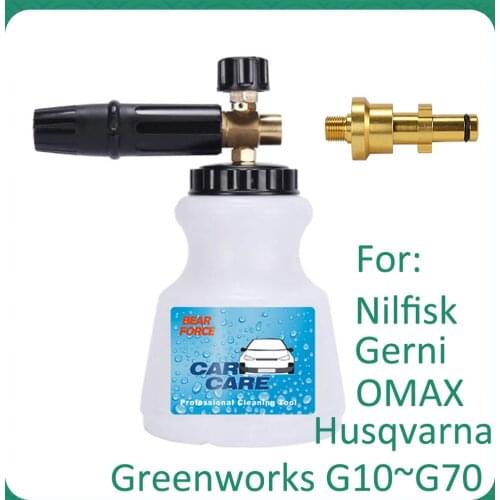 Pressure Washer Snow Foam Lance Foam Nozzle Car Foam Washer Foam Generator Soap Gun For Nilfisk Gerni Omax Greenworks Husqvarna