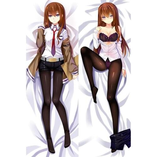Characters Japanese New Anime Kurisu Makise Steins Gate Throw Otaku Dakimakura Gifts Bedding Hugging Body Pillow Case 150x50 CM