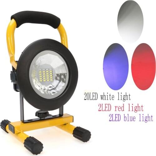 IP65 3 Modes 24LED Floodlight 30W Portable Rechargeable Cordless Flood Light Emergency for Car Traveling Camping Fishing Use