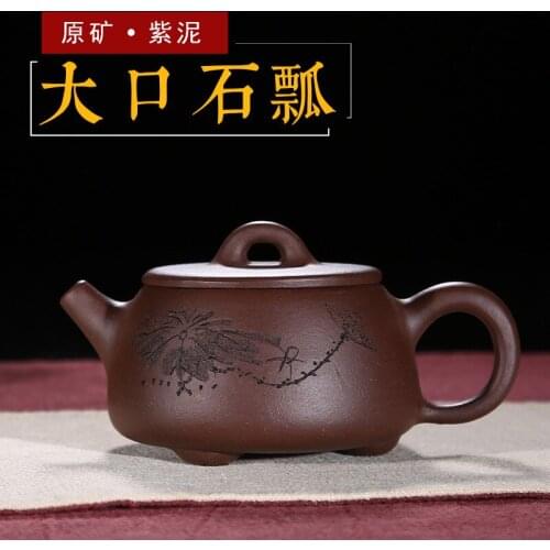 Factory direct sales of handmade zhouting Zisha pot raw ore, Zini, Dakou, Shipiao pot, teapot, TV Shopping Gift