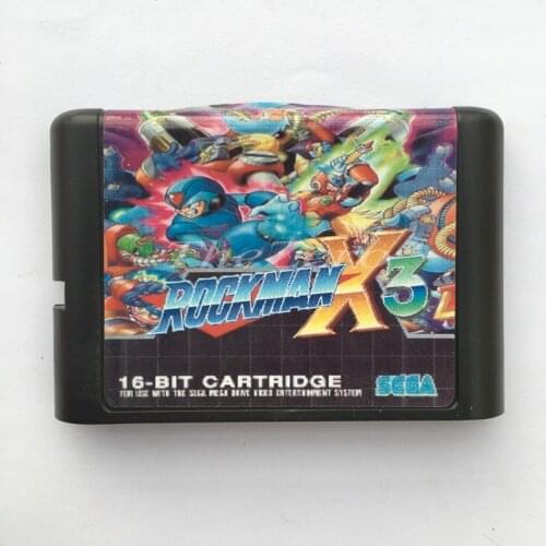 RockMan X3 EU/JAP Shell for 16 bit Game Card for Genesis System for Sega Mega Drive