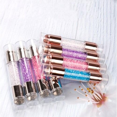 Crystal Double Head Jelly Silicone Nail Stamper Seal Transparent Nail Manicure Art Stamping Tool