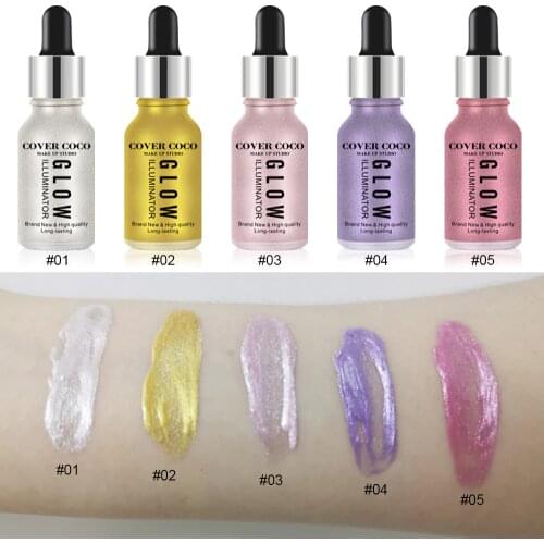 Face Glow Liquid Highlighter Liquid Make Up Face Eye Bronzer Contour Brightener Makeup Shimmer Brighten Facial Skincare cosmetic