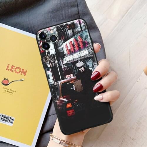 Satoru Gojo Jujutsu Kaisen Anime Glass Soft Silicone Phone Case Cover Shell for iPhone SE 6s 7 8 Plus X XR XS 11 12 Mini Pro Max