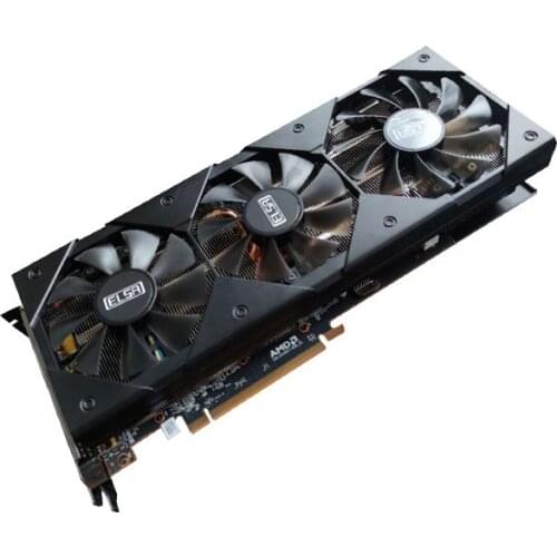 Desktop Game VGA ELSA Graphics Card 256 Bit GDDR6 RX 5700XT 8GB GPU For Mining Rig 3*DP 1*HDMI 3years warranty gpu chipset