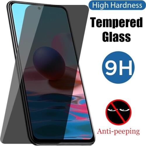 Private Screen Protector Glass For Redmi Note 10 10 Pro 10s 9s 9 9 Pro Anti-spy Protector Glass For Redmi Note 8T 8 Pro 7 6 Pro