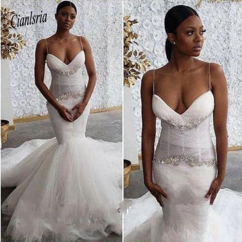 2020 South African Mermaid Wedding Dresses Lace Appliqued Boho Wedding Dress Bridal Gowns Plus Size robes de mariée