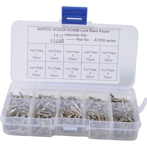 400Pieces Car Locking Reed Plate Set with Plastic Box for Honda