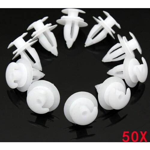 50x White Interior Door Trim Panel Clip Push-Type Retainer 51411973500 for BMW E34 E39 E46 E36 E38 E52 E53 E70 X5 Z3 D57