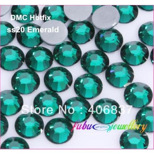Free Shipping! 1440pcs/Lot, ss20 (4.8-5.0mm) High Quality DMC Emerald On Rhinestones / Hot fix Rhinestones