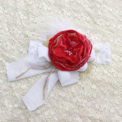 Free Shipping Christmas Flower Girl Headband Kids Hair Accessories