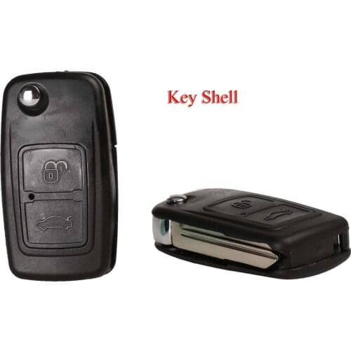 Kutery 10PCS/Lot Upgarde Car Key Shell For Chery A5 Fulwin Tiggo E5 A1 Cowin Easter 2Buttons Remote Key Case Cover Replacement