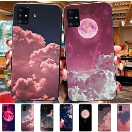 Pink cloud pink moon Phone Case For Samsung Galaxy A7 8 2018 6 8 Plus A9 2018 A10 20 30 40 50 70