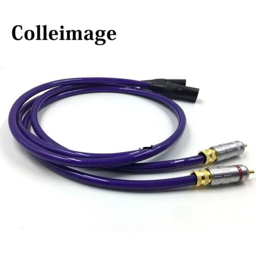 Colleimage HIFI VDH RCA To 2 XLR Balanced Interconnect Cable XLR Balanced Cable 3 Pin 2 XLR Male to 2RCA Cable