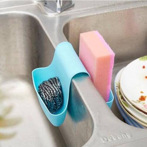 Sided Kitchen Sink Bathroom Hanging Strainer Storage Holder Bag Sponge Towel Draining Rack Cleaning Brush Toothbrush Holder23