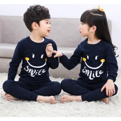Kids Boys Sleepwear Baby Girl Clothes Winter Cotton Sets Childrens Pajamas For Boy Pyjamas Kids Nightwear 2-13y Teenage Clothes