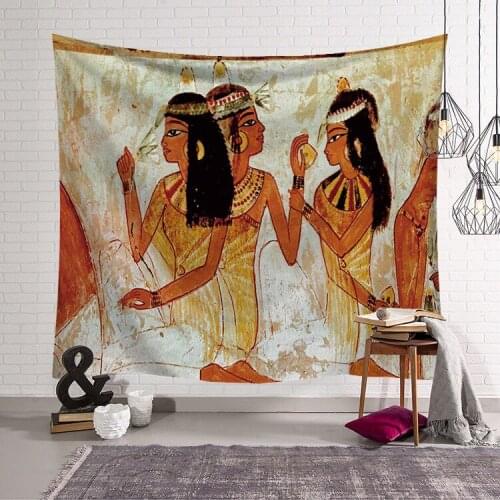 Ancient Egypt Mandala Tapestry Vintage Hanging Wall Art Tapestry Home Decorative Throw Rug Blanket Sheet Coverlet Beach Yoga Mat