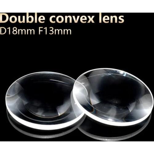 Double convex lenses magnifier Physical optics lens eyepiece telescope DIY projector Optical experiment D18mm F13mm