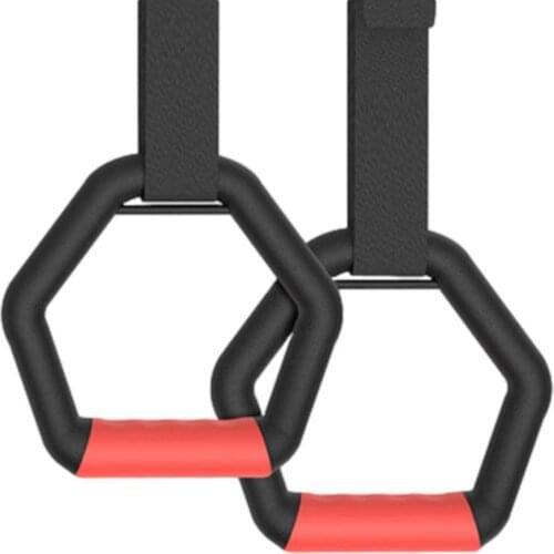 Gymnastic Rings Gym Ring Non-slip Yoga Ring With Straps Buckles Indoor Fitness Home Playground Gym Pull-up Fitness Equipment