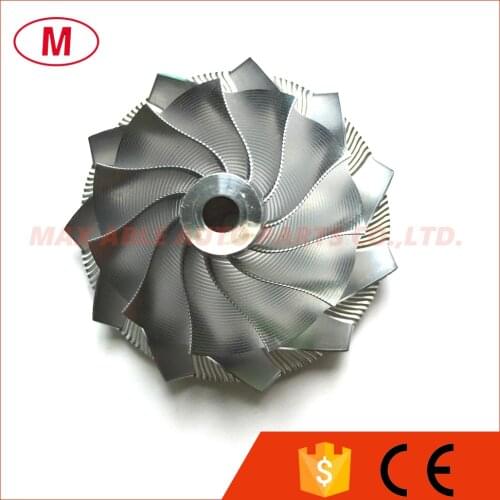 GTA15-25 737689-0002 41.55/56.03mm 11+0 blades High Performance Turbo Billet Compressor wheel/Aluminum 2618/Point Milling wheel