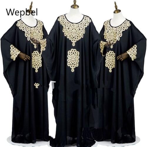 Wepbel Abaya Robe Loose Muslim Dress Abaya Retro Style African Clothing Islamic Clothing Dress Long Sleeve