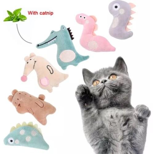 Cat Toy Mini Cat Grinding Catnip Toys Funny Interactive Plush Cat Teeth Toys Pet Kitten Chewing Toy Claws Thumb Bite Pet Supply