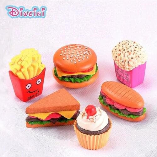 Simulation Hamburg Figures Food Snacks Miniature Figurine Pretend play Kitchen Toy Doll House DIY Accessories gift Baby Gift