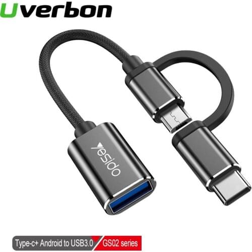 2 In 1 USB 3.0 OTG Adapter Cable USB 3.0 To Type C Micro Cable USB OTG Adapter USB 3.0 Audio Converter For Cellphone Charging