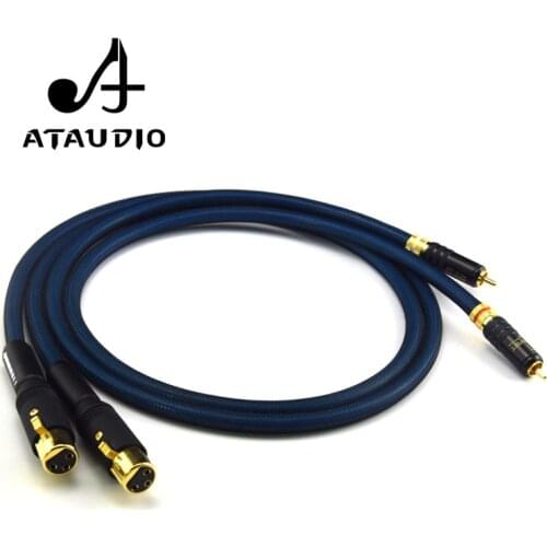 ATAUDIO Hifi XLR Female to RCA Male Cable G5 Silver-Plated 2 RCA to 2 XLR Cable