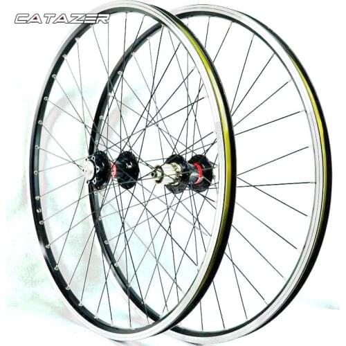 26inch 4 Bearing HUB 041/042 32holes Disc V Brake Wheel Mountain Bike Wheel Set 7/8/9/10/11 Speed Cassette Bicycle Wheel