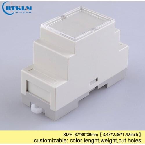 Din rail control box PLC industrial box din rail plastic box diy junction box electronics CASE 87*60*36mm