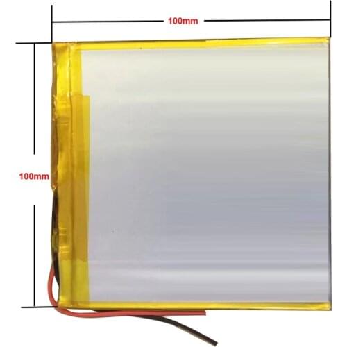 Lithium Polymer Battery 3x100x100mm 3.7v 6000mah Tablet Battery 2 Wire