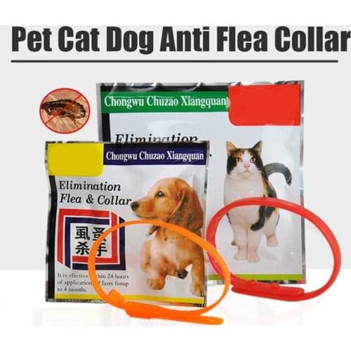 Soft Silicone Cat Dog Flea Collar Adjustable Pets Fleas Collars Leave Your Pet Away from Tick Mite Louse Remedy Pet Accessories